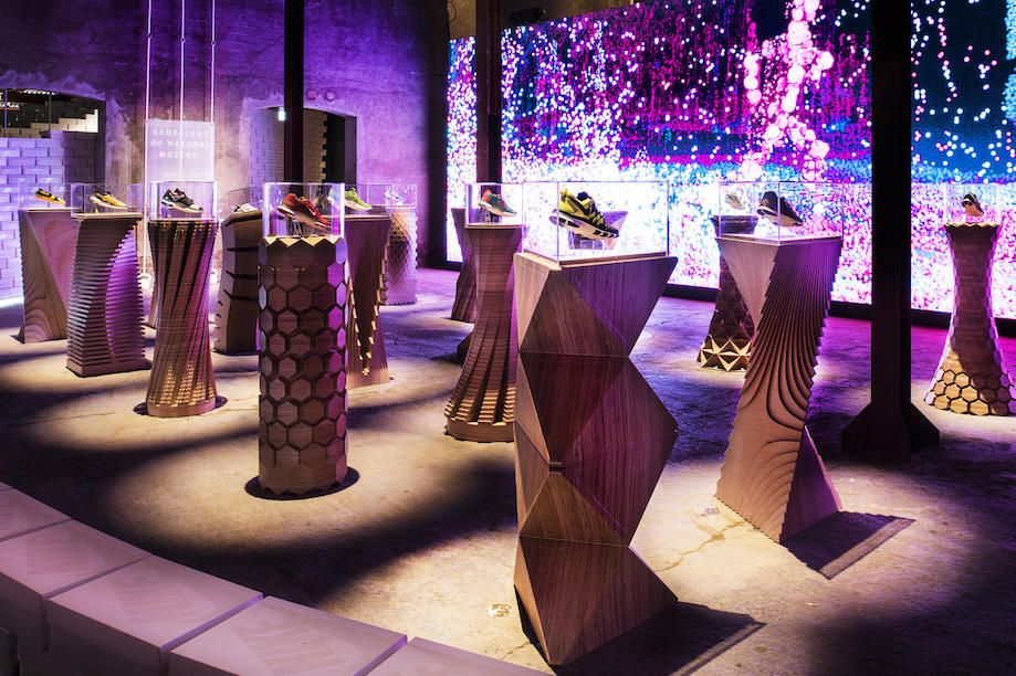 Nike's exhibition contains concept art around the theme of 'natural motion'