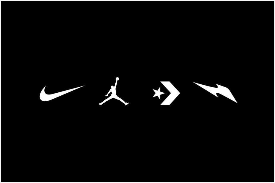 Nike swoosh, Air Jordan, Converse and RTFKT’s lightning bolt-style logo 