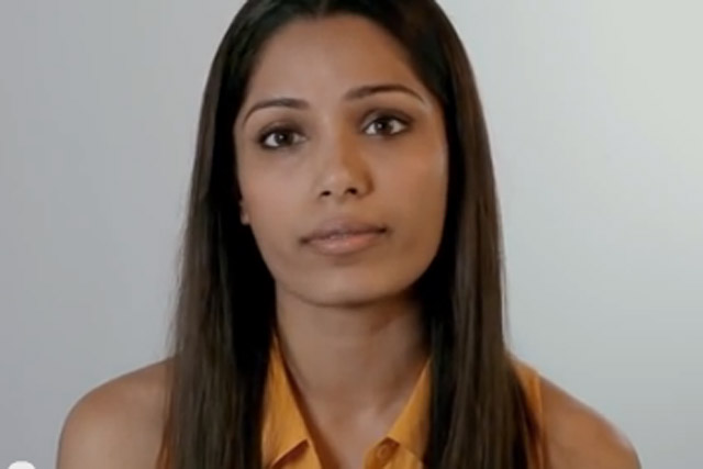 Freida Pinto: the model and actress is an ambassador for Plan