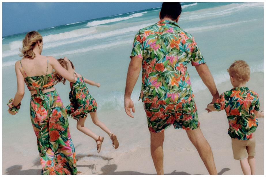 Family on beach