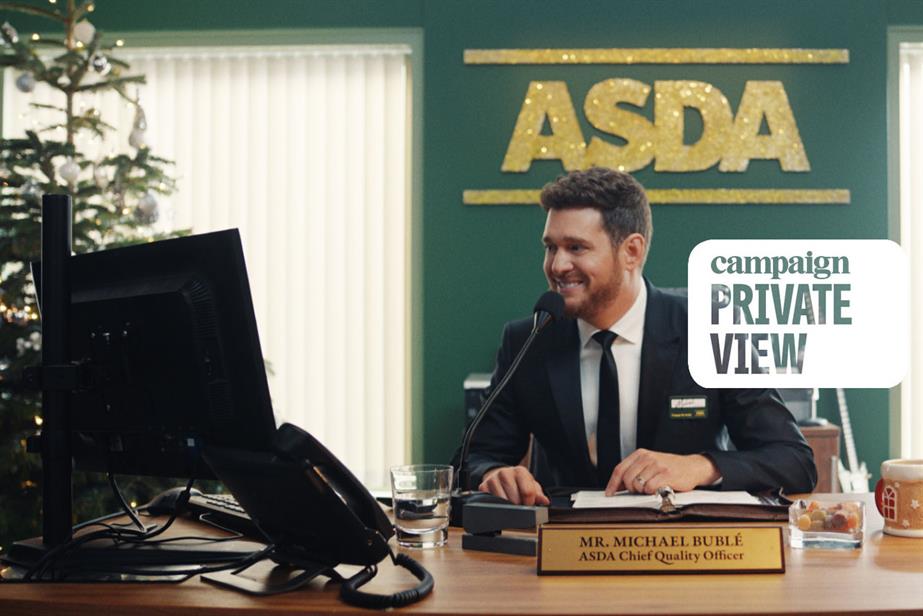 Still from Asda ad with PV logo