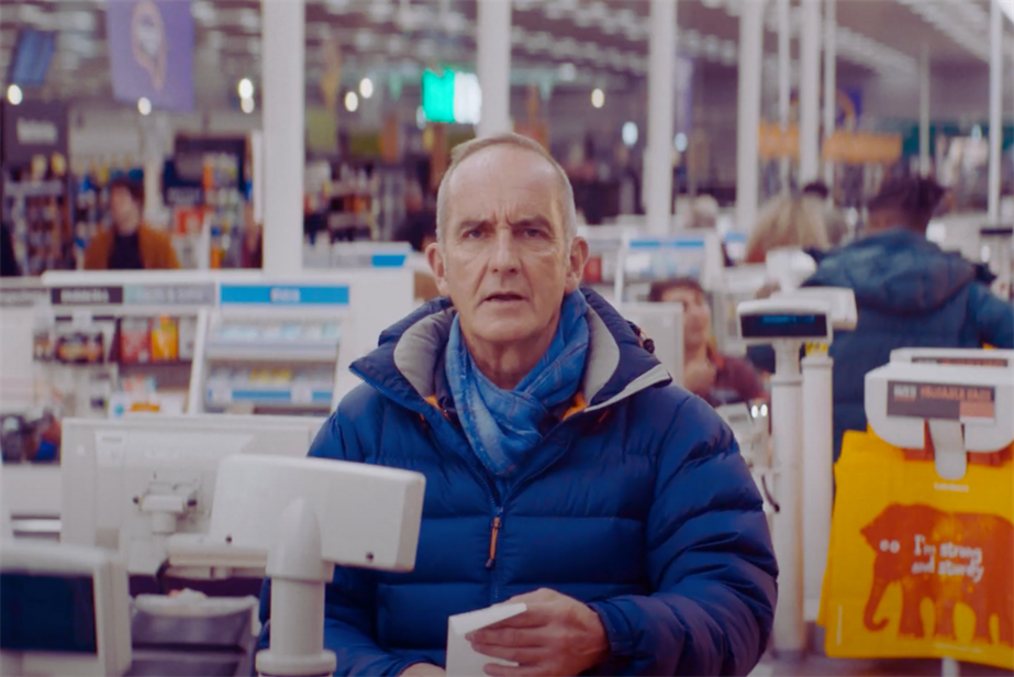 Grand Designs' presenter Kevin McCloud at the Sainsbury's checkout.