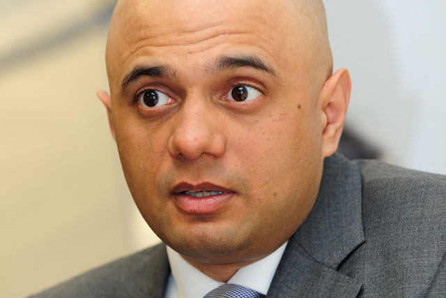 Sajid Javid: replaces Maria Miller as culture secretary