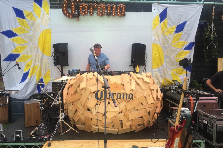 The party at London's Dalston Roof Park last night