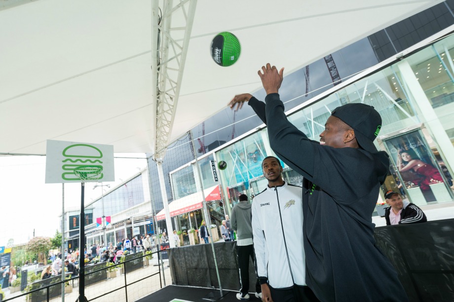 Visitors could have a go at shooting some b-ball outside of the centre