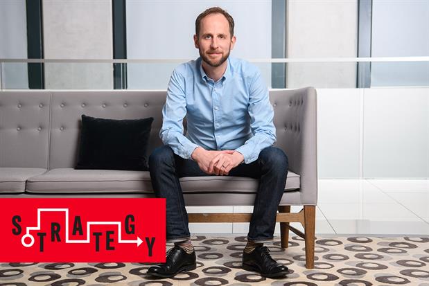 Josh Bullmore, Leo Burnett CSO, sat on a chair