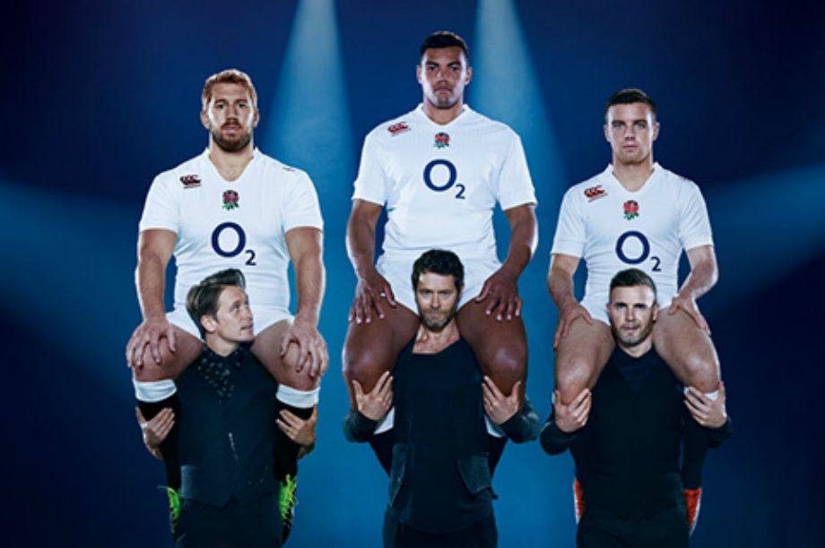 Take That (below) also feature in O2's advert for the event