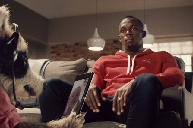 Usain Bolt: stars in the latest Virgin Media ad