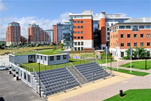 Wellington Place: location for the Tour de France media centre