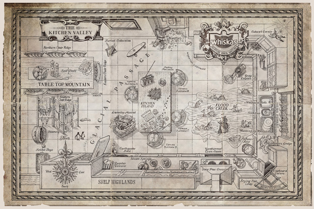 Whiskas: unveiled new press campaign based on cats love of exploration