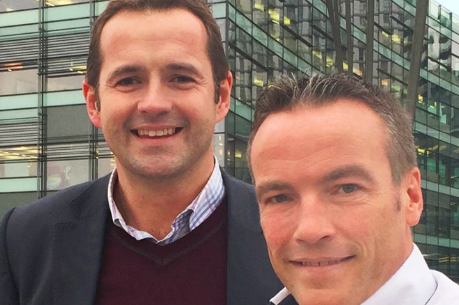 Paul Austin (left) and Andy Horrigan announce the partnerhship