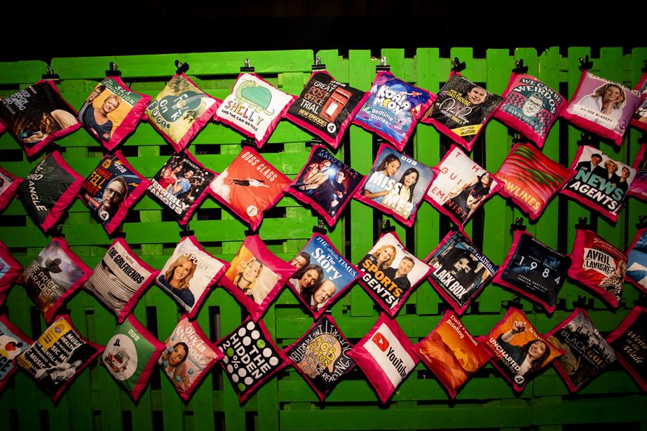 British Podcast Awards cushion wall