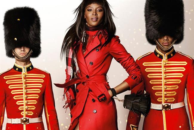 Naomi Campbell stars in Burberry Christmas campaign.
