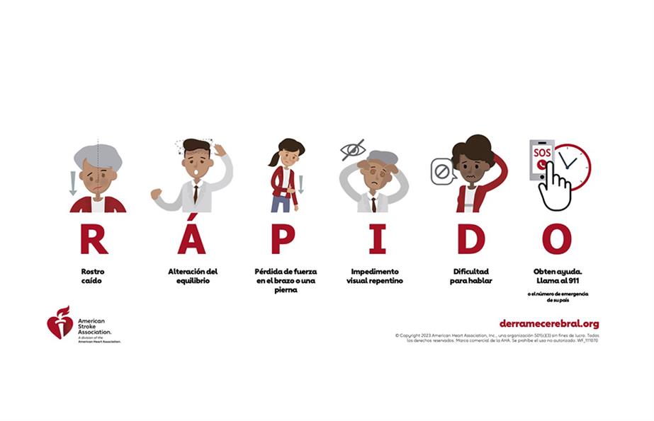 American Stroke Association Spanish language poster