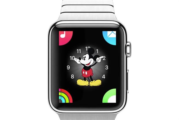 Mickey Mouse: one of the many customizable faces of the Apple Watch.