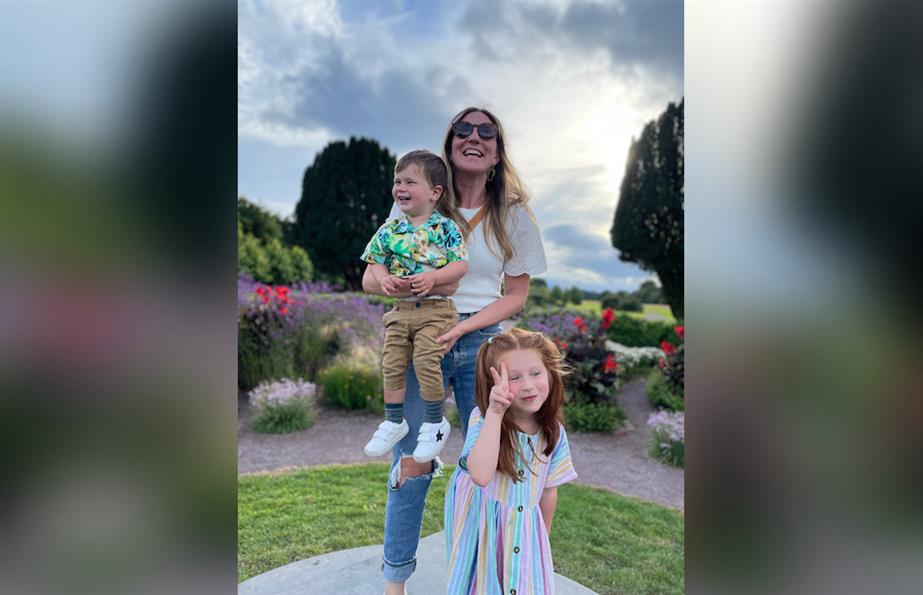 Ashley Campbell and her two children