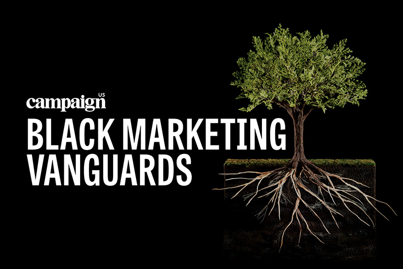 Campaign US Black Marketing Vanguards wordmark next to growing tree