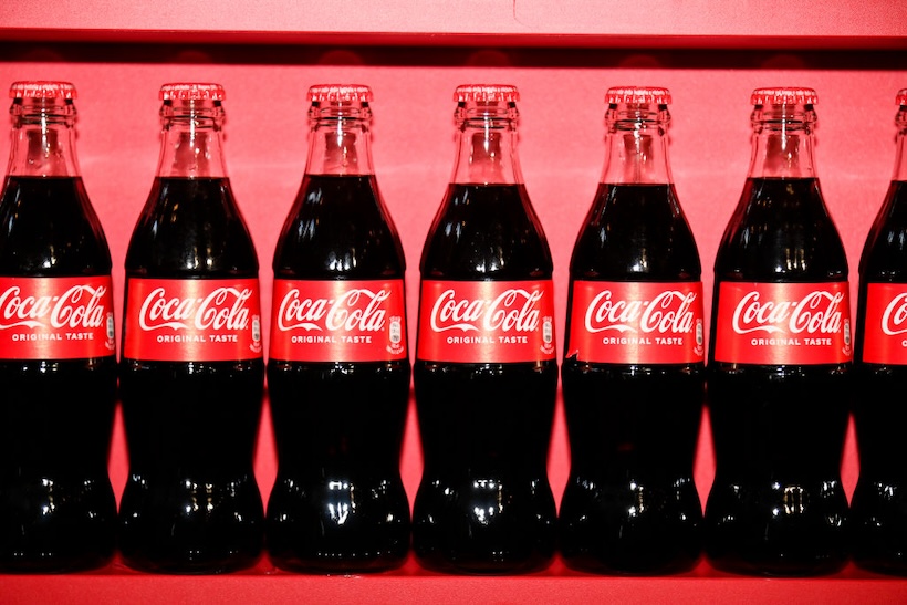 Bottles of Coca-Cola