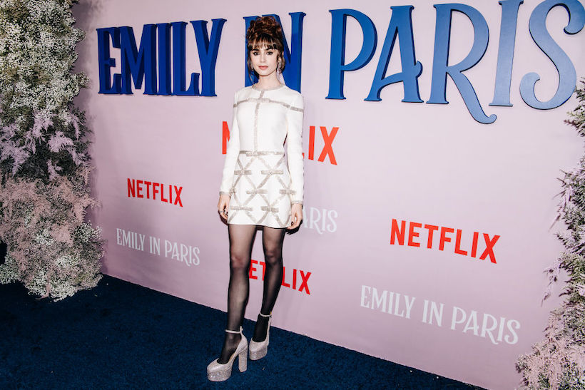 Lily Collins at the special screening of season 3 of "Emily In Paris"