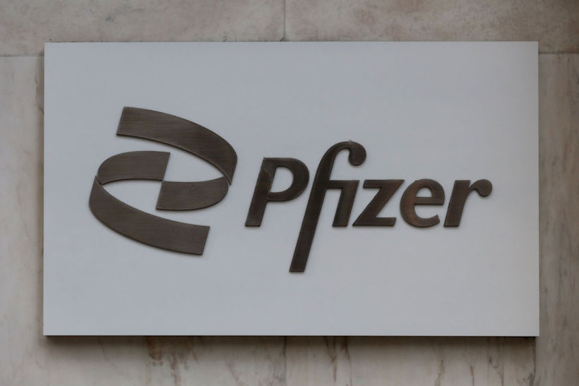 Pfizer logo on signage