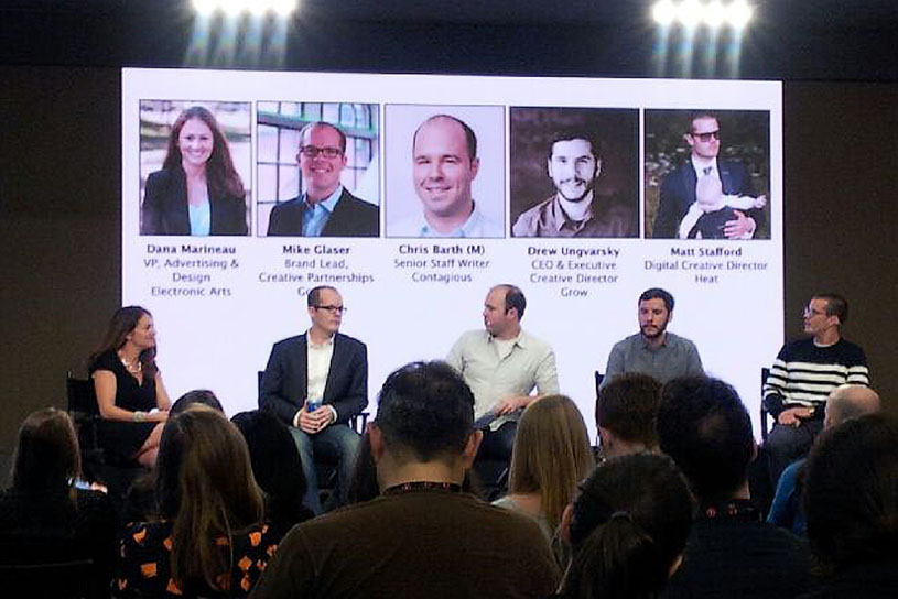 EA's Dana Marineau (left) joined thinkers from Google, Heat and Grow to talk about risk-taking in sports marketing.