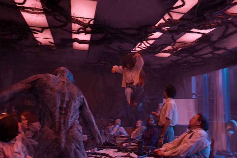 A monster from a Netflix show in an office setting