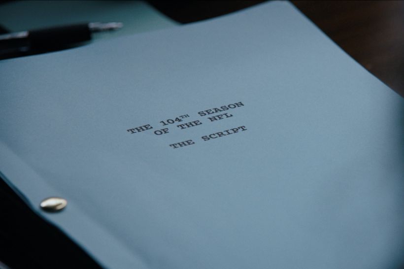 Paper reading "The 104th season of the NFL the script"