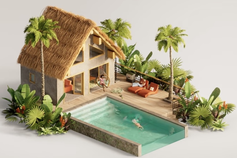 CGI render of vacation house