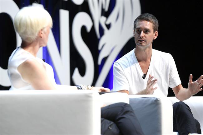 Joanna Coles and Evan Spiegel: at Cannes Lions 2015.