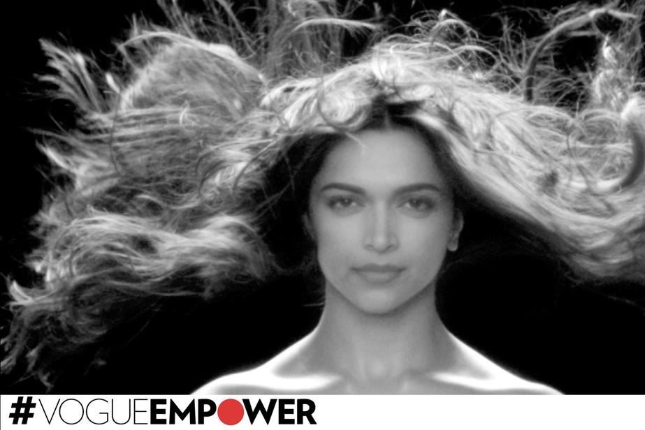 Bollywood actress Deepika Padukone for #VogueEmpower.