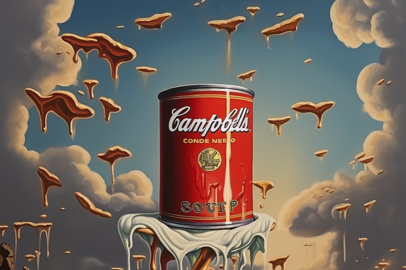 AI generated picture of a Campbell's soup can