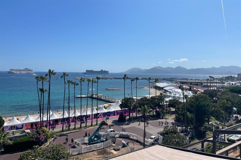 A view of the Croisette in Cannes, France