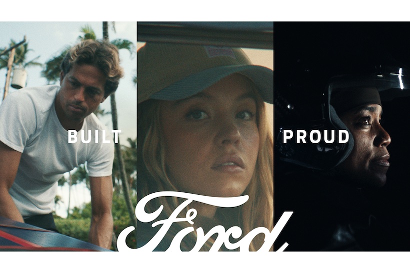 Ford advertisement showing collage of peoples faces