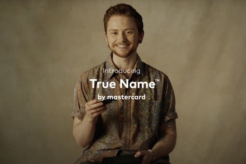 Screen shot from Mastercard's True Name campaign