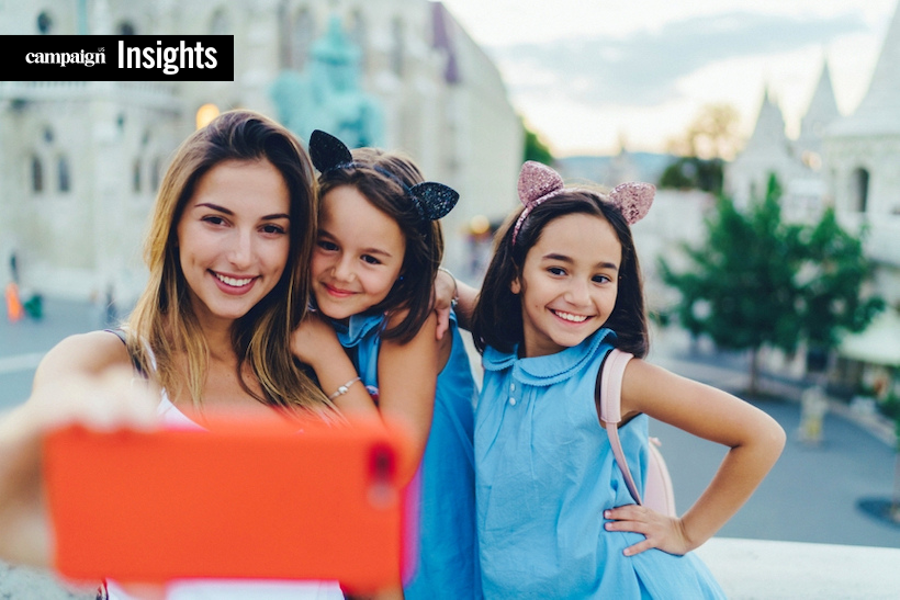 Family taking selfie