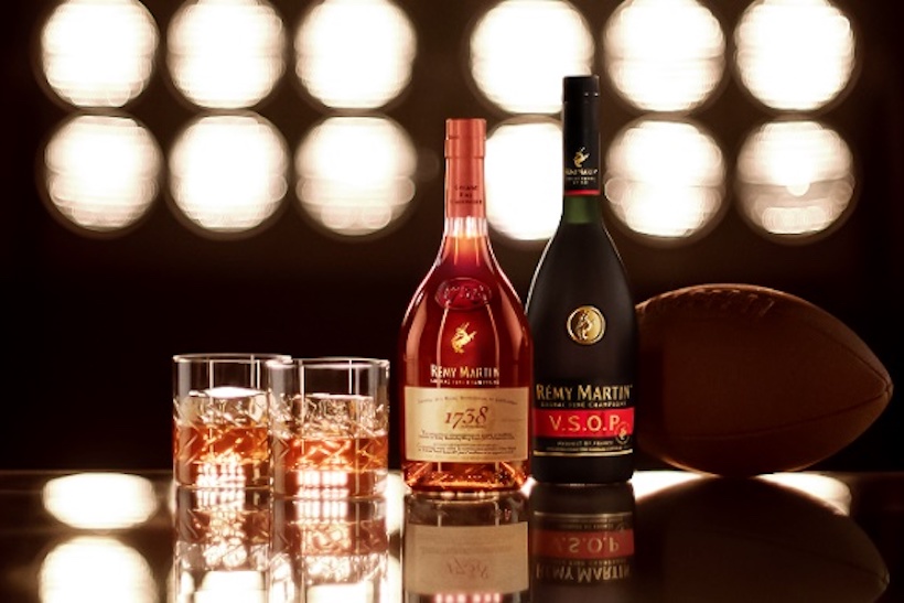 Bottles of Remy Martin alcohol