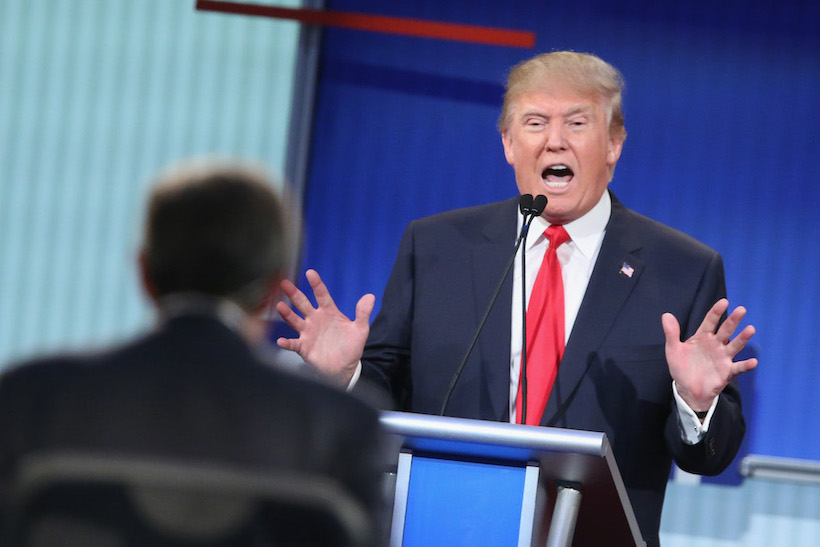 Image of Donald Trump in a presidential debate