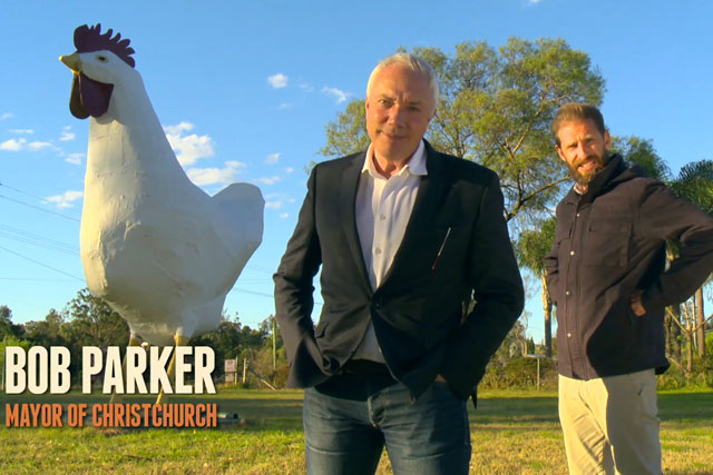 Christchurch 'Bob thinks big' by Iris Sydney