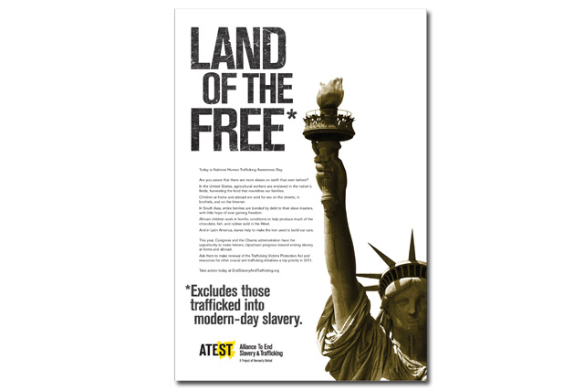 ATEST 'end slavery and trafficking day' by Beta
