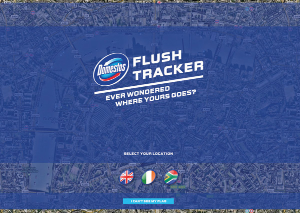 Domestos 'flush tracker' by Lean Mean Fighting Machine
