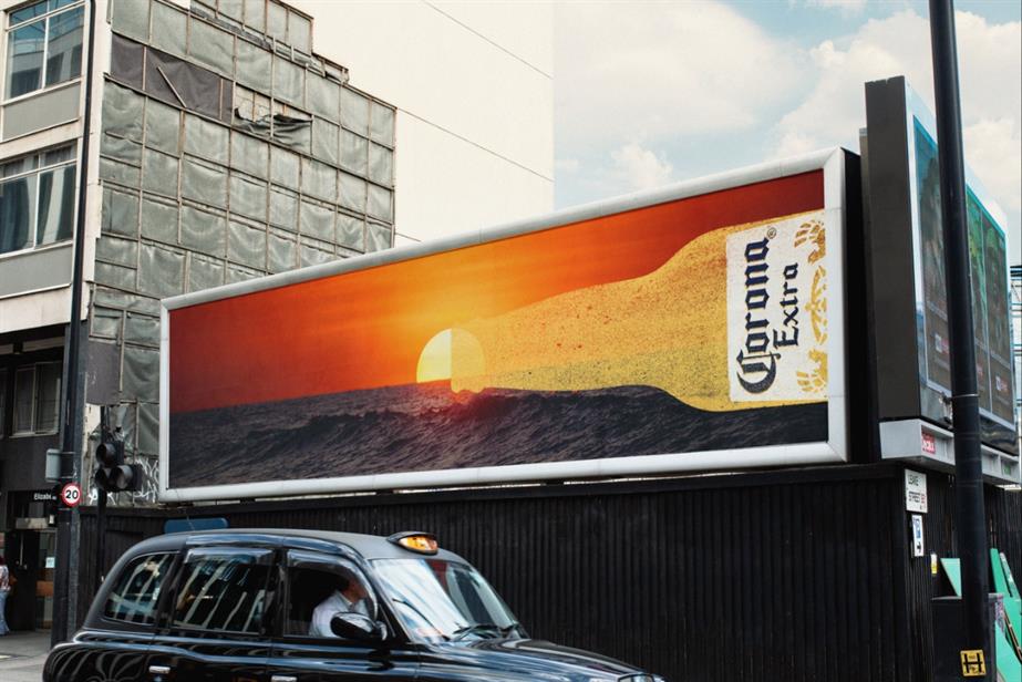 Corona sunset billboard