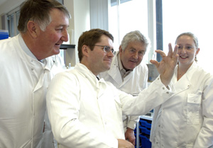 Kevin Brennan visits the Cardiff School of Biosciences at the University of Cardiff in 2006
