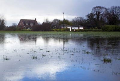 Flooding in Chertsey, Surrey