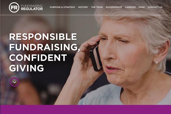 The Fundraising Regulator's website