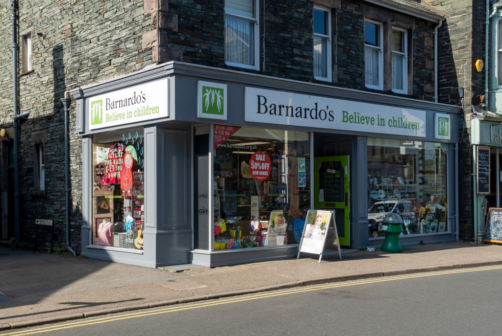 A Barnardo’s charity shop. (Photo: Nigel Kirby/Loop Images/Universal Images Group via Getty Images)
