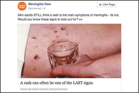 Meningitis Now advert