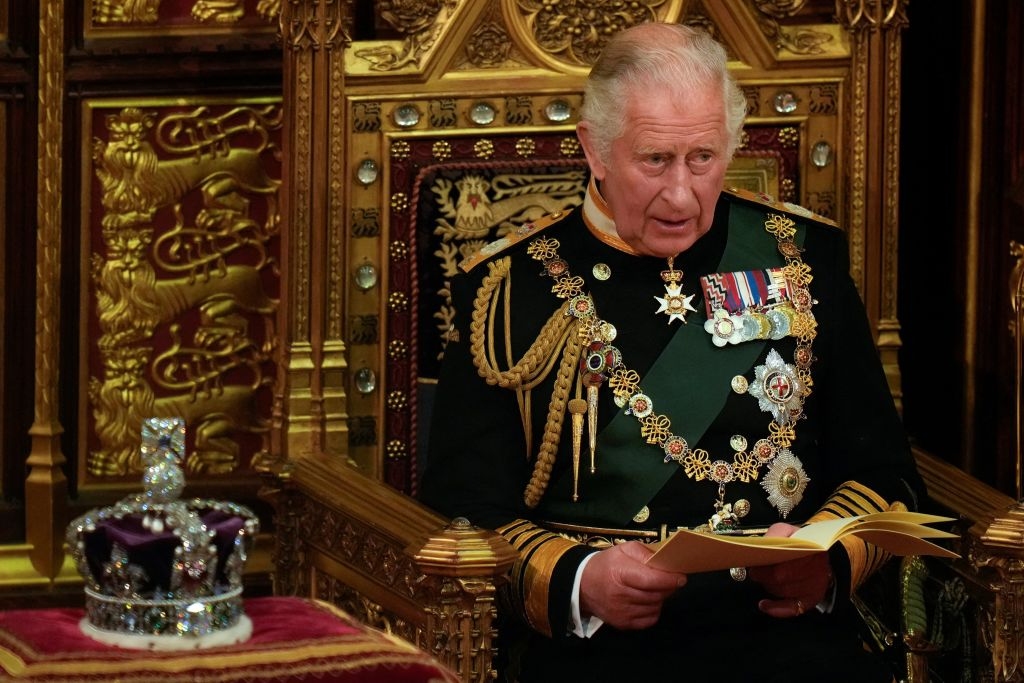 Prince Charles delivering the Queen's Speech (Photograph: Alastair Grant/Pool/AFP via Getty Images)