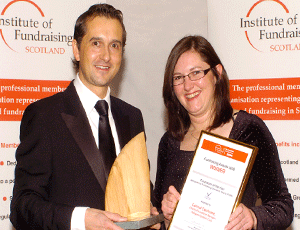 Connal Cochrane with Kate Higgins of the FRSB Scotland