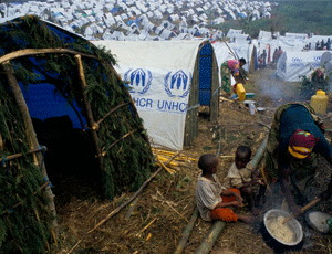 Kashusha camp in the Democratic Republic of Congo