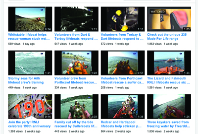 RNLI say YouTube is an important channel for developing their work